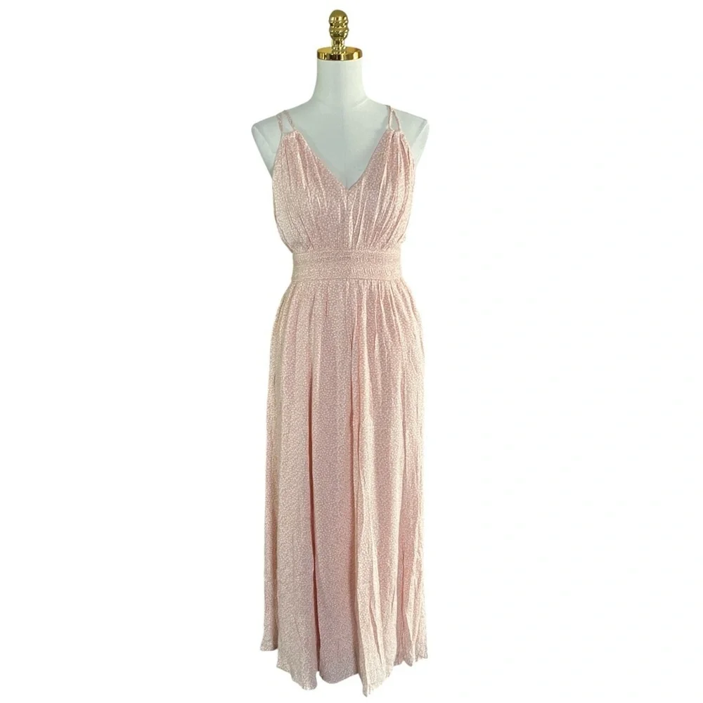 Abercrombie & Fitch Women’s Double-Strap Babydoll Flowy Maxi Dress Size Small